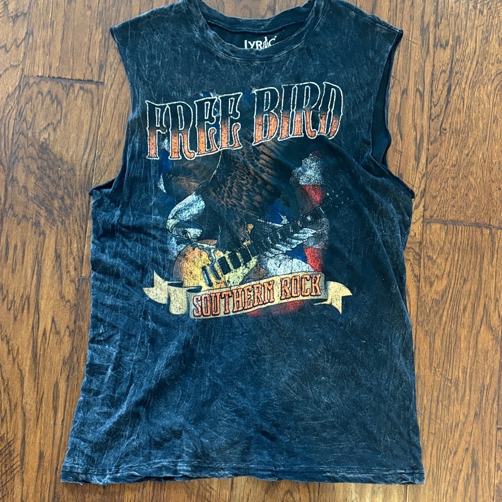 Free Bird Southern Rock Sleeveless Shirt - Black size large